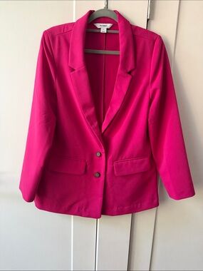 Old Navy Women's Bright Pink Two-Button Blazer